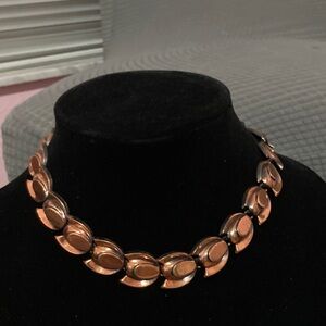 Elegant Copper Choker Necklace 12-16”